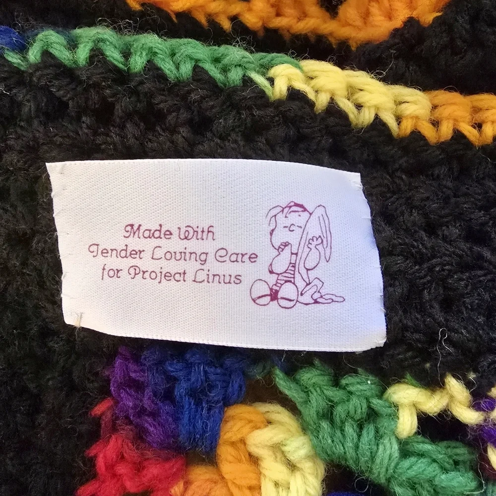 Vibrant Multicolor Crochet Throw Blanket